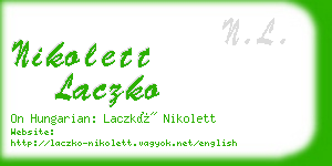 nikolett laczko business card